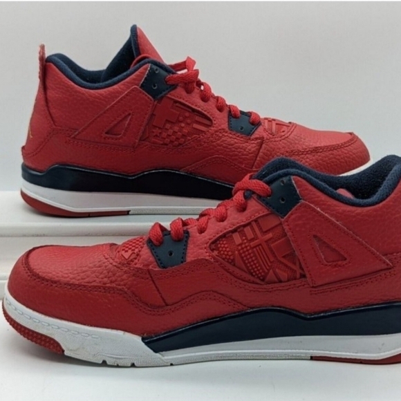 Nike Air Jordan 4 Retro PS FIBA Red Blue Sneakers - Picture 3 of 9